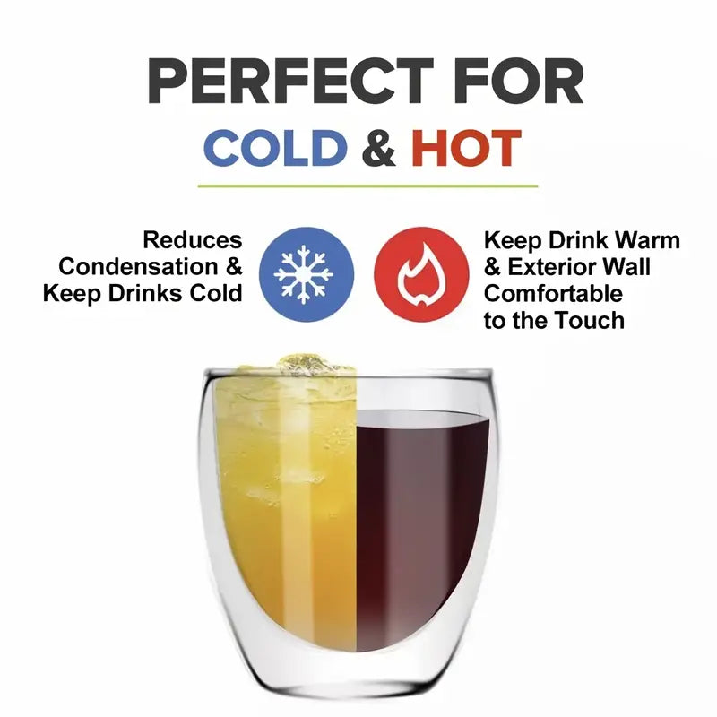 Double-Walled Glass Coffee Mugs