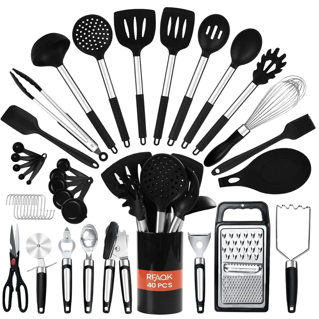 40PCs Silicone Cooking Utensils