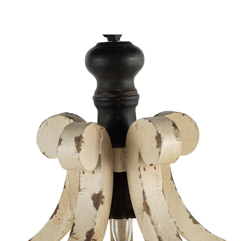 French Country Wood Chandelier