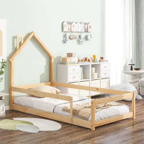 Twin Size Wood Floor Bed