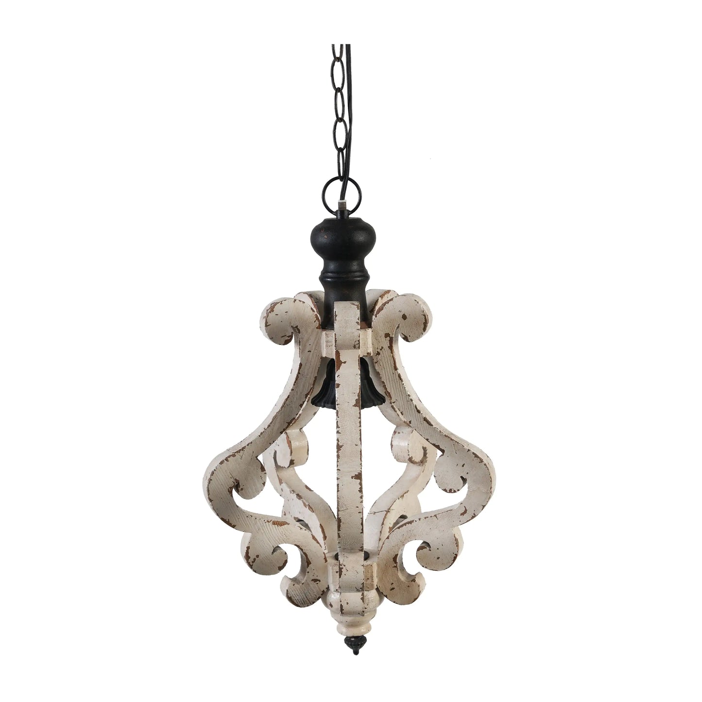 French Country Wood Chandelier