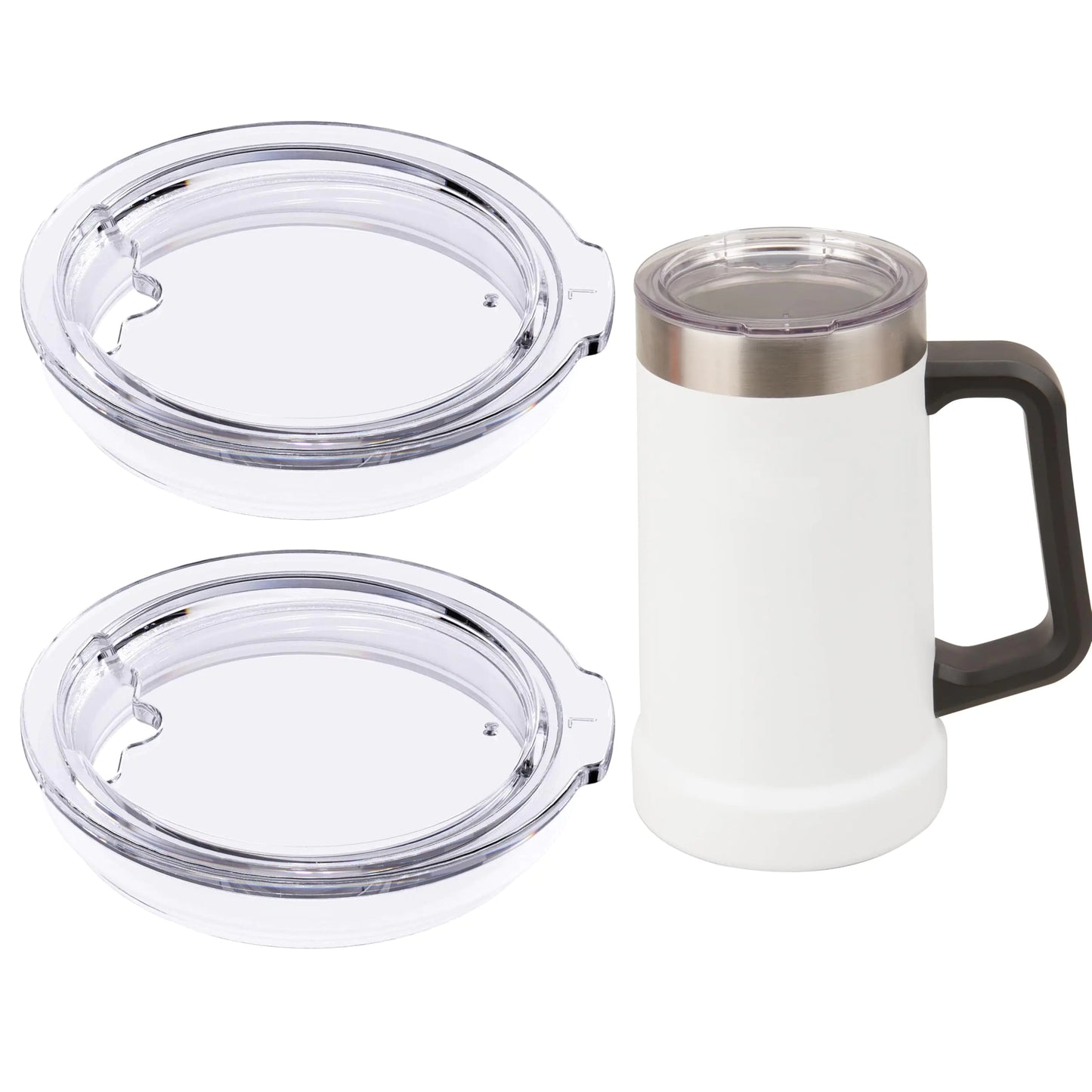 2PCs Cup Lids Replacement Cup Lids with Sealing Silicone Ring