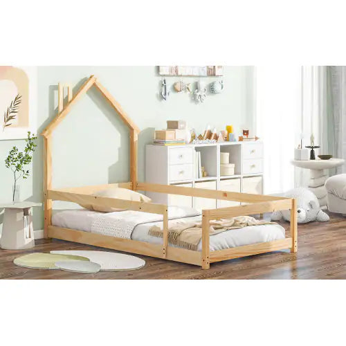 Twin Size Wood Floor Bed