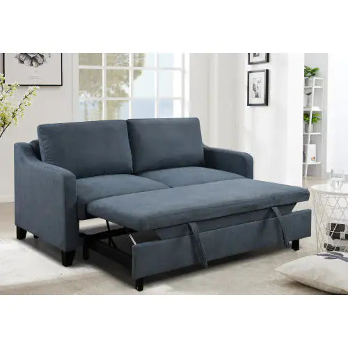 Dark Blue 3in-1 Convertible Queen Sofa Bed