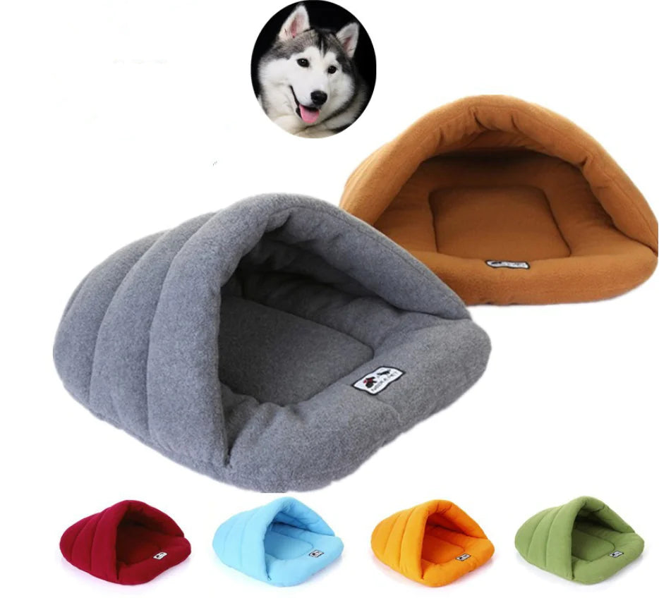 Luxury Warm Pet Bed with Candy Color Sleeping Bag