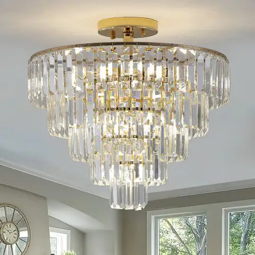 5-layer Golden Crystal Chandelier