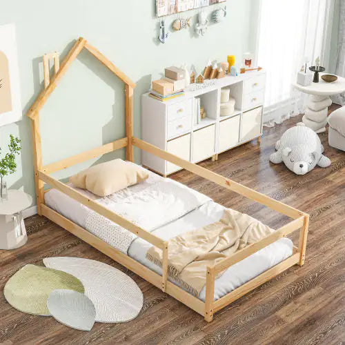 Twin Size Wood Floor Bed
