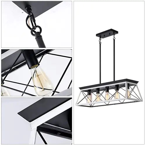 5 Lamps Farmhouse Chandelier