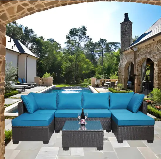 7 Piece Outdoor Garden Patio Furniture Set