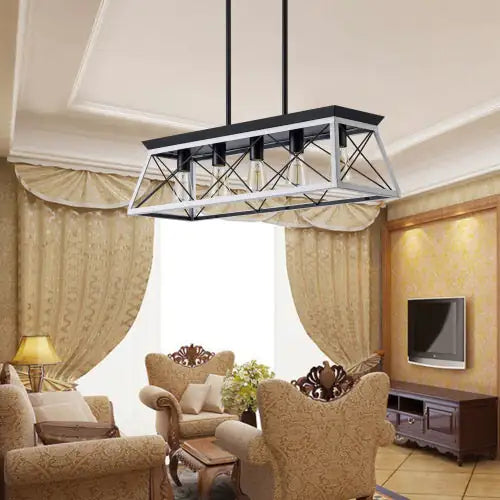 5 Lamps Farmhouse Chandelier