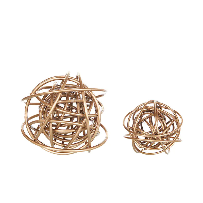 Modern Minimalist Iron Wire Ball Decor for Home