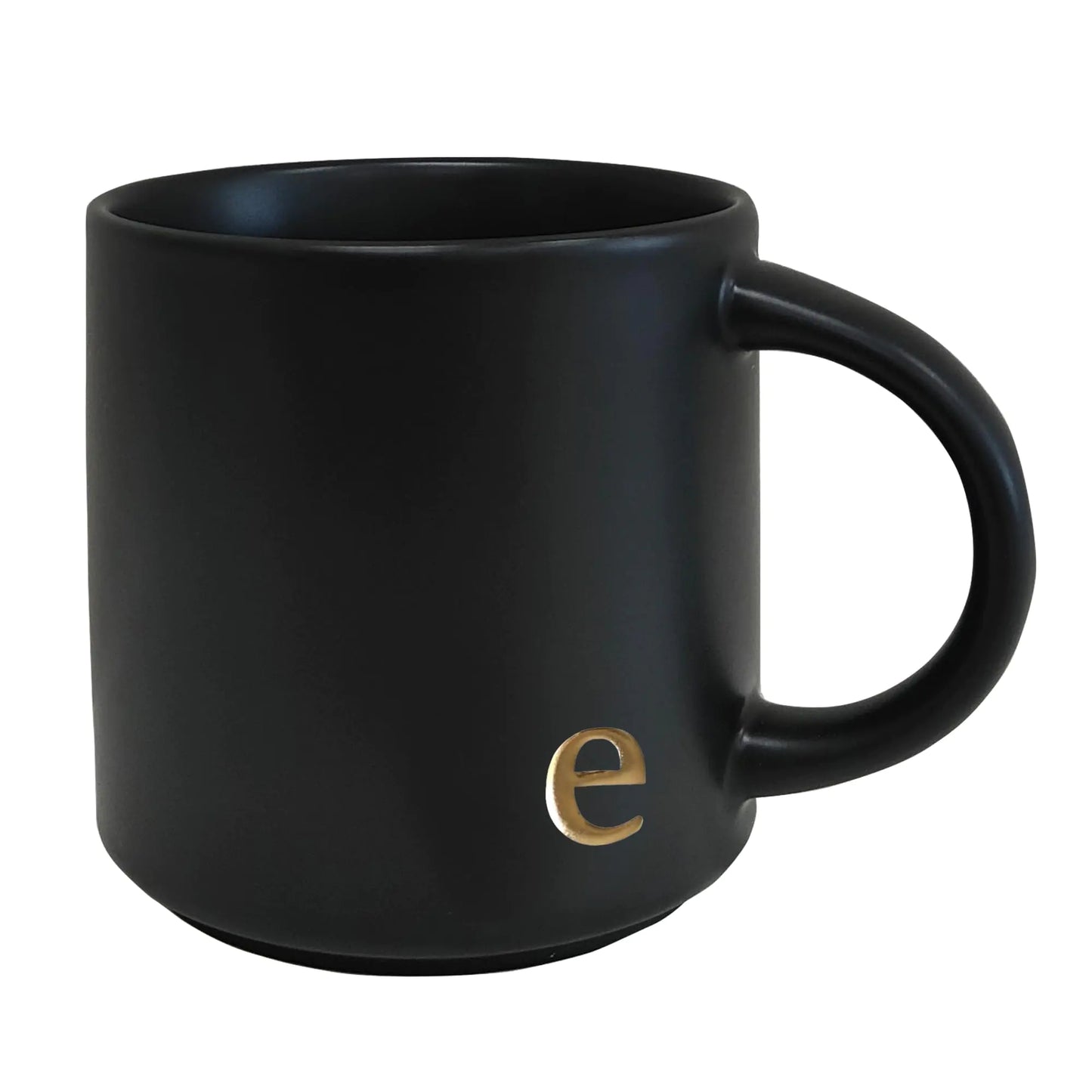 Black Monogram Ceramic Mugs 15 oz
