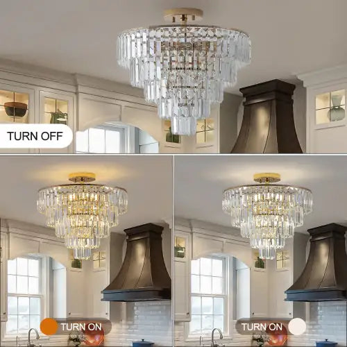 5-layer Golden Crystal Chandelier