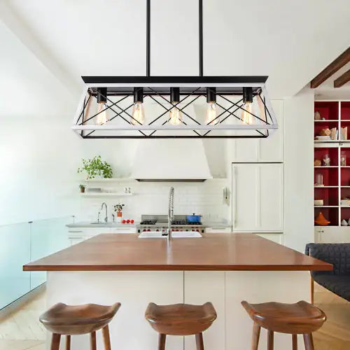 5 Lamps Farmhouse Chandelier