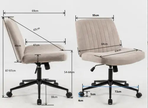 Wide Comfy Desk Chair with Wheels