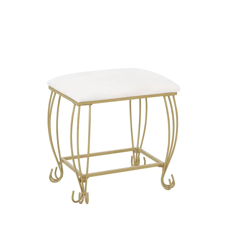 Vanity Table Set With Mirror Stool and Drawers