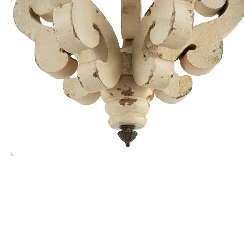 French Country Wood Chandelier