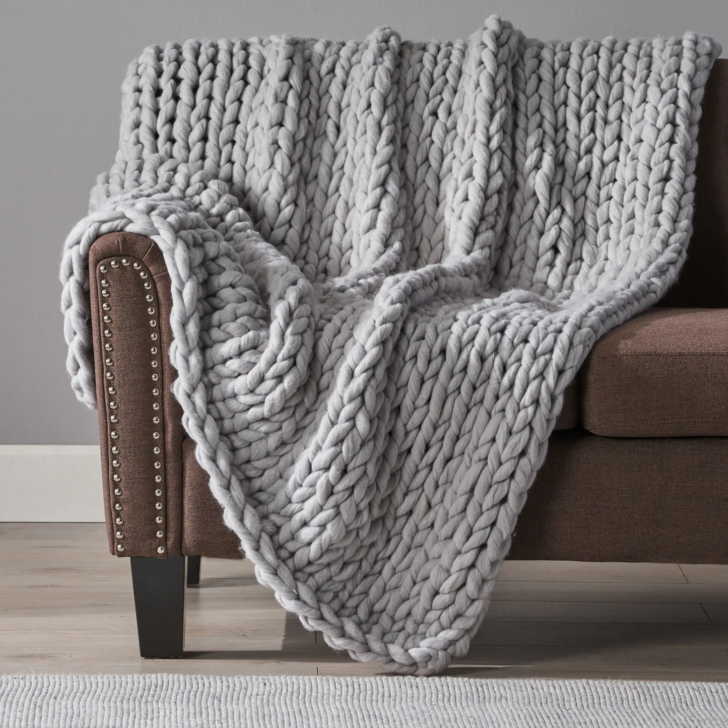 Knitted Weave Pattern Blanket