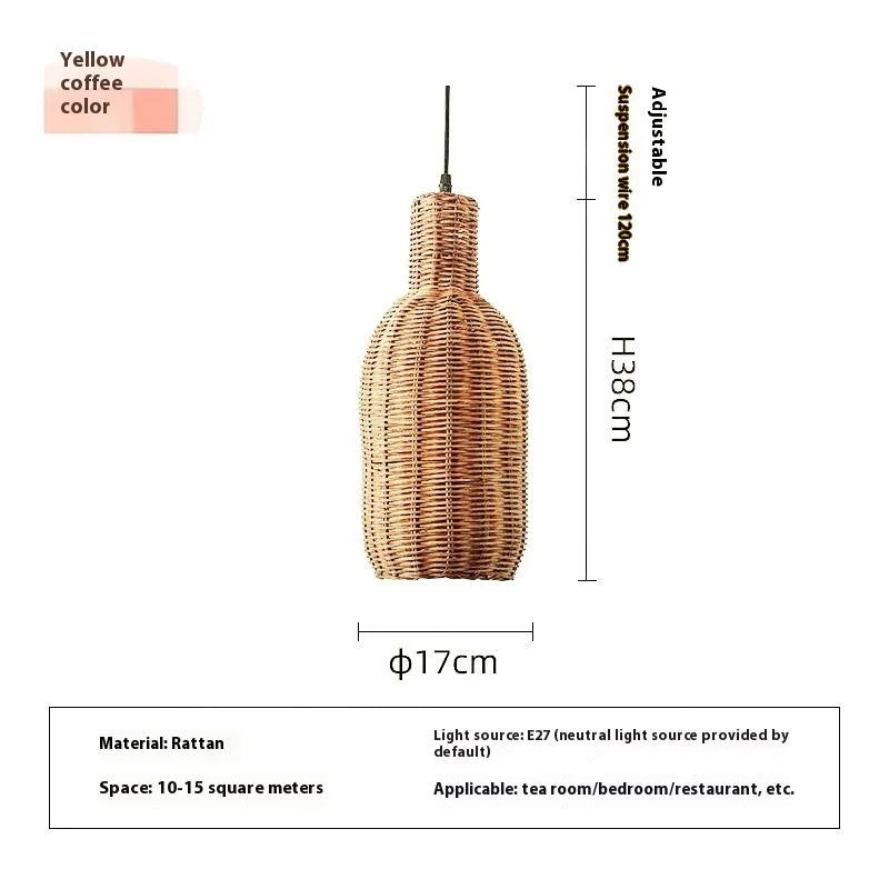 Handwoven Rattan Chandelier