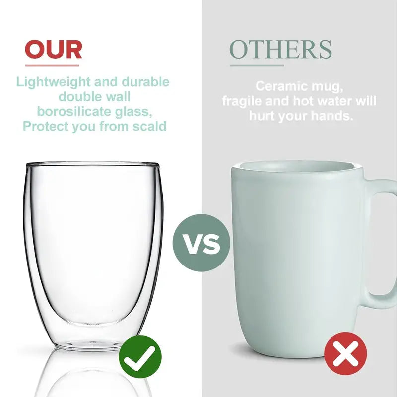 Double-Walled Glass Coffee Mugs