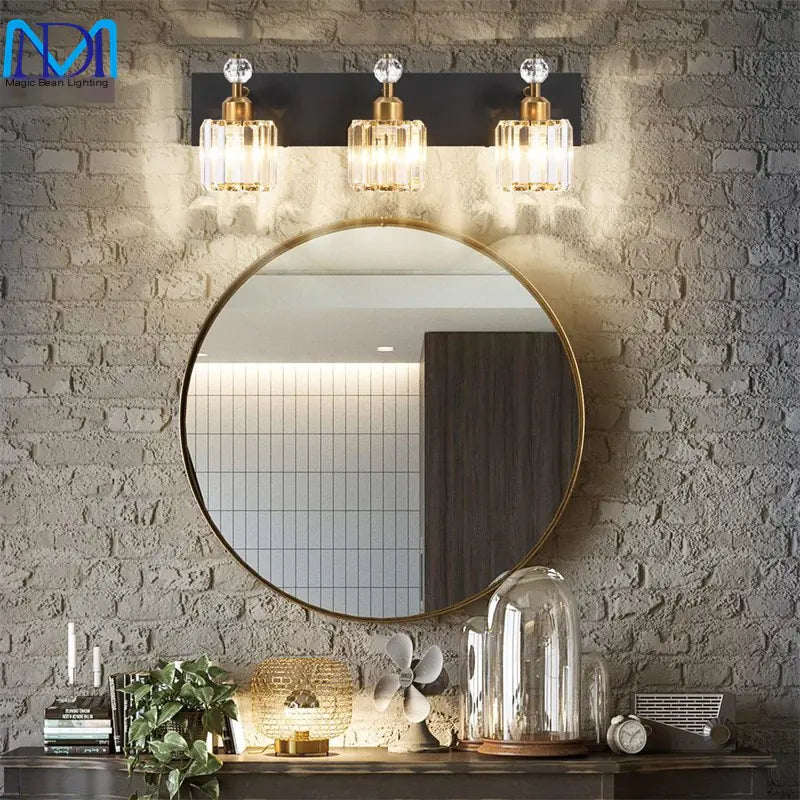 American Crystal Vanity Lighting for Bathroom Mirror