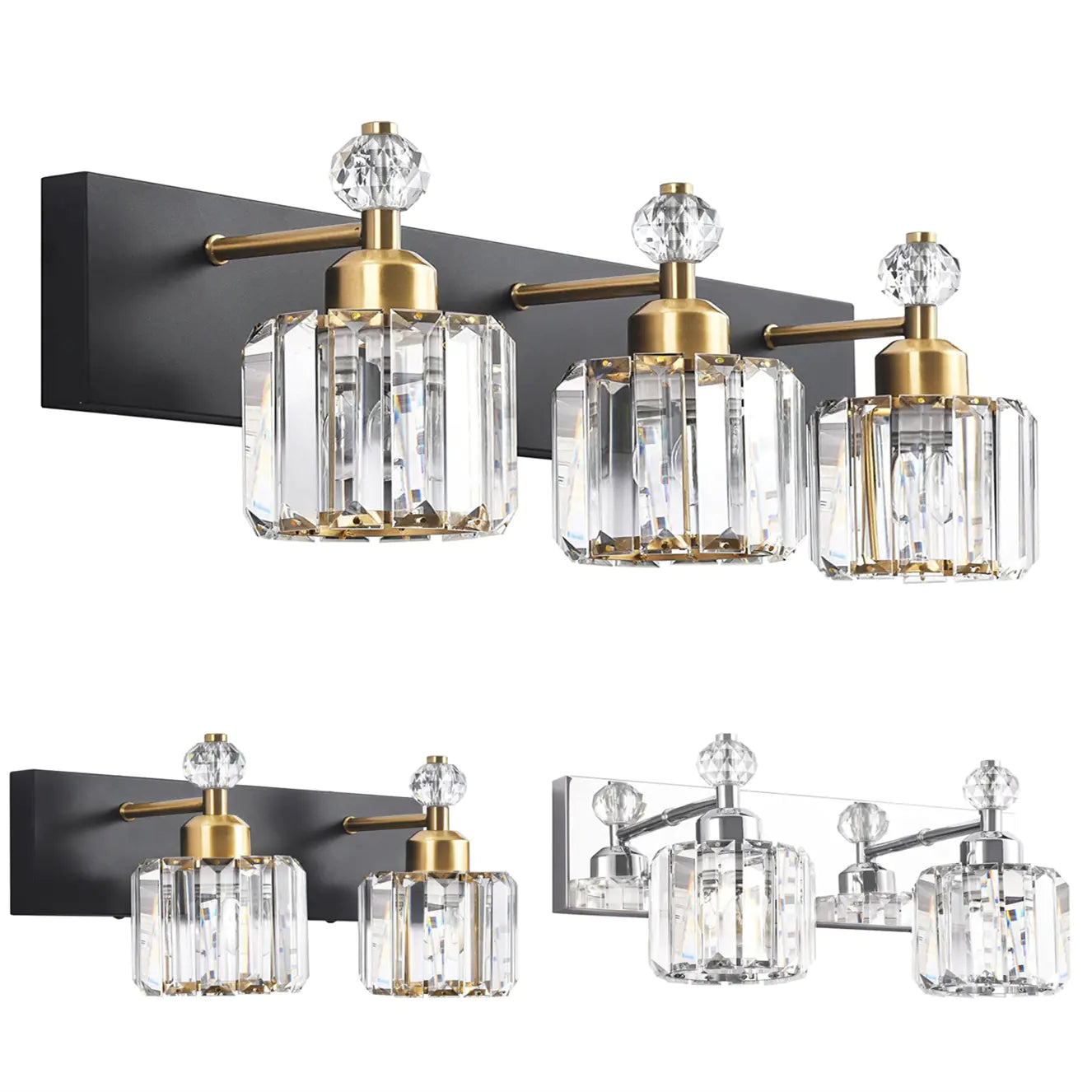 American Crystal Vanity Lighting for Bathroom Mirror