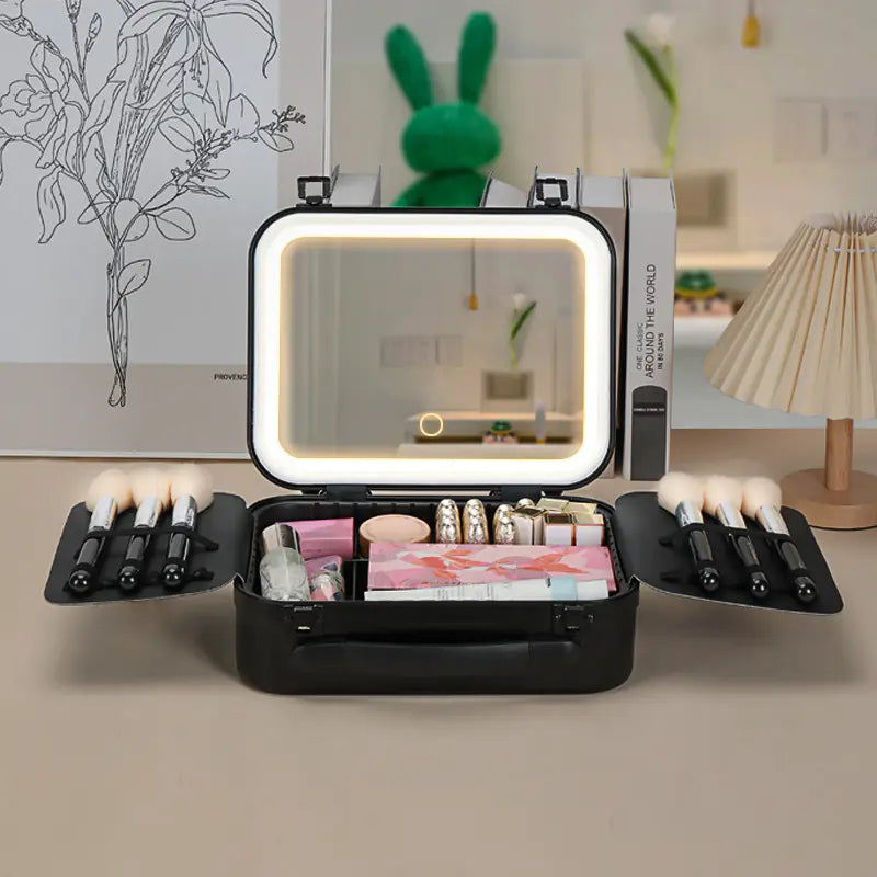 Lighted Mirror Large Cosmetics Storage Box