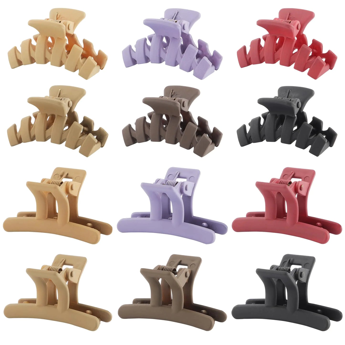 12 Pcs Matte Small Hair Clip