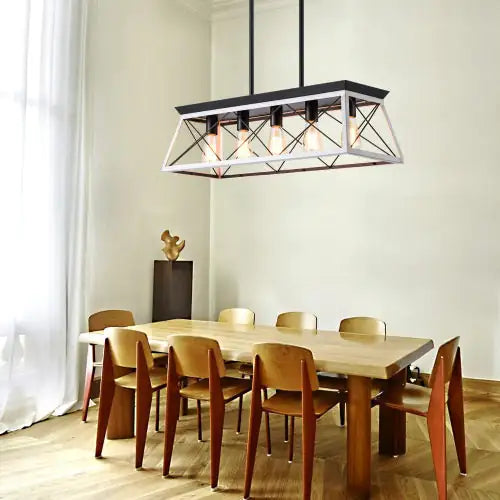 5 Lamps Farmhouse Chandelier