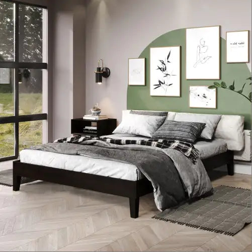 Black Queen Platform Bed