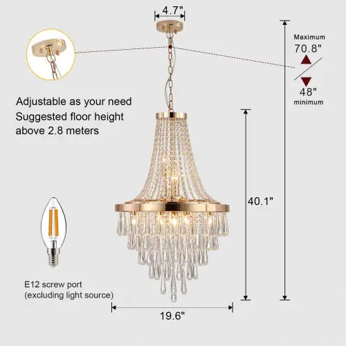 Large Golden Luxury Chandelier