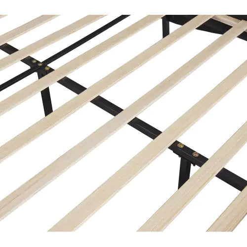 Black Full Size LED Light Bed Frame