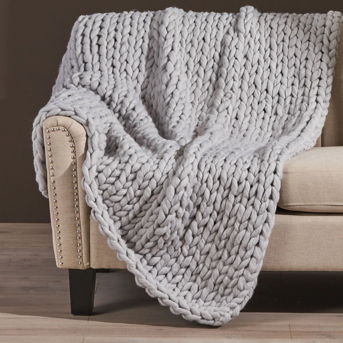 Knitted Weave Pattern Blanket