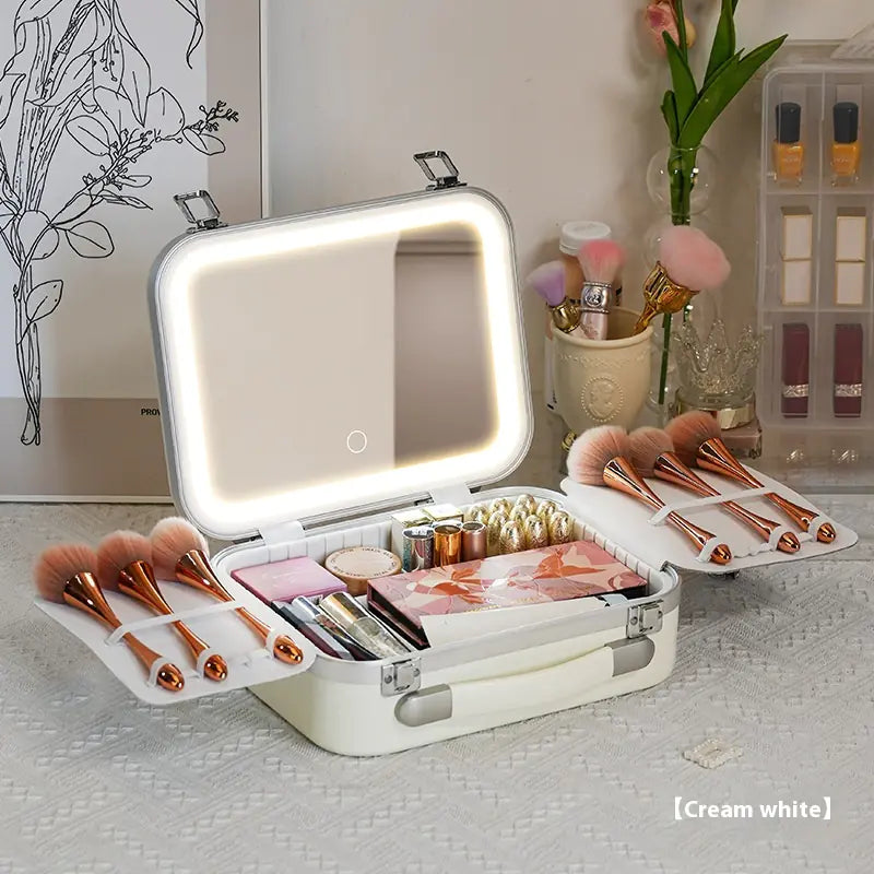 Lighted Mirror Large Cosmetics Storage Box