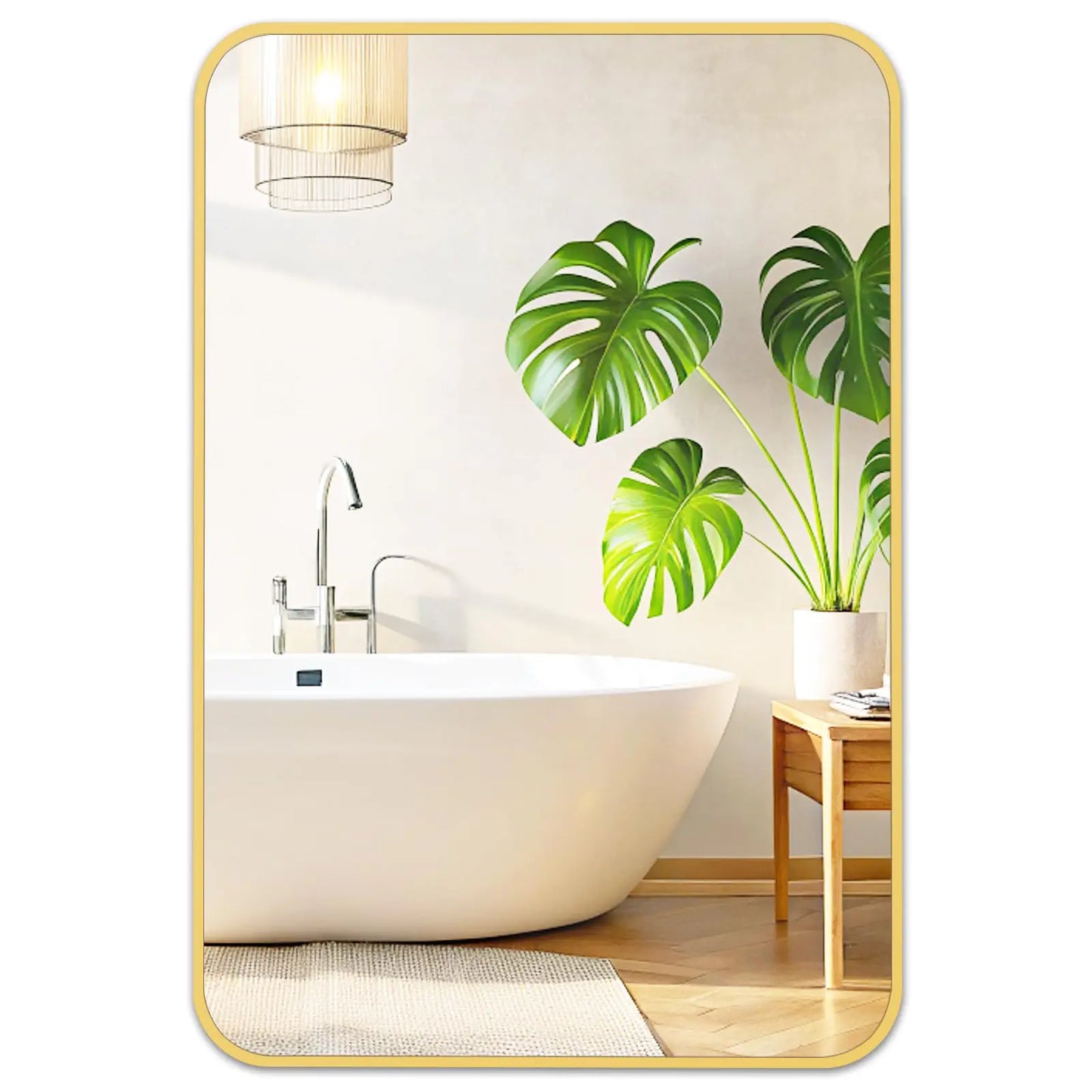 Gold Bathroom Mirror for Over Sink Wall