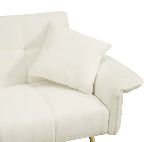 Futon Convertible Double Sofa Bed With Folding Armrests
