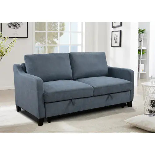 Dark Blue 3in-1 Convertible Queen Sofa Bed