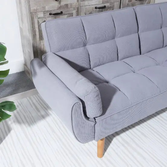 Smoke Gray Corduroy Sofa Bed