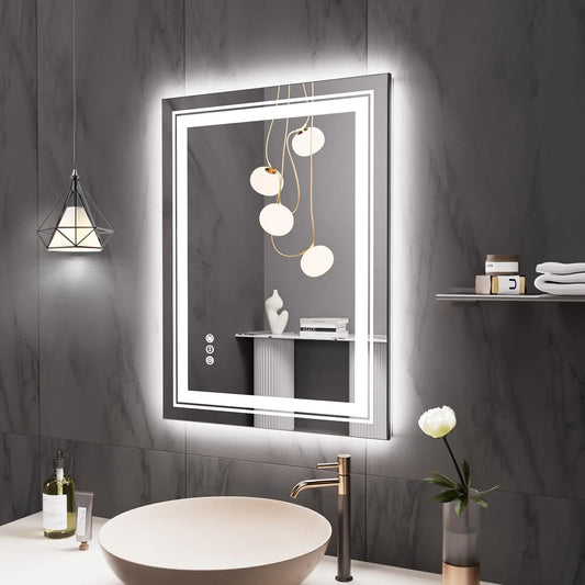 28" x 20" LED Bathroom Mirror with Lights