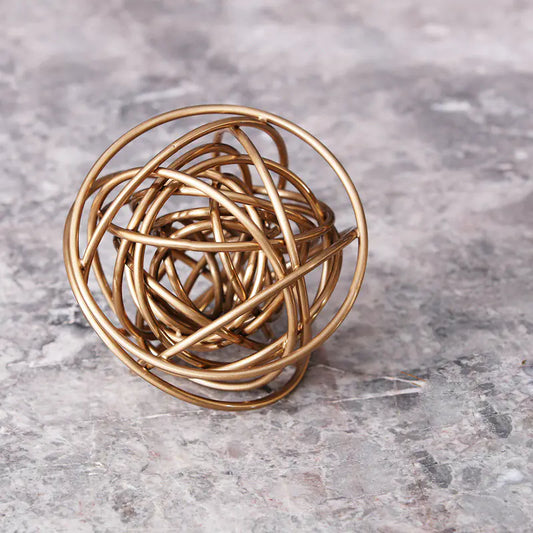 Modern Minimalist Iron Wire Ball Decor for Home