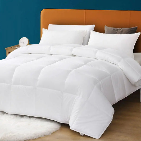 100% Cotton Cover Down Alternative Comforter Oversized Queen Size 98x98