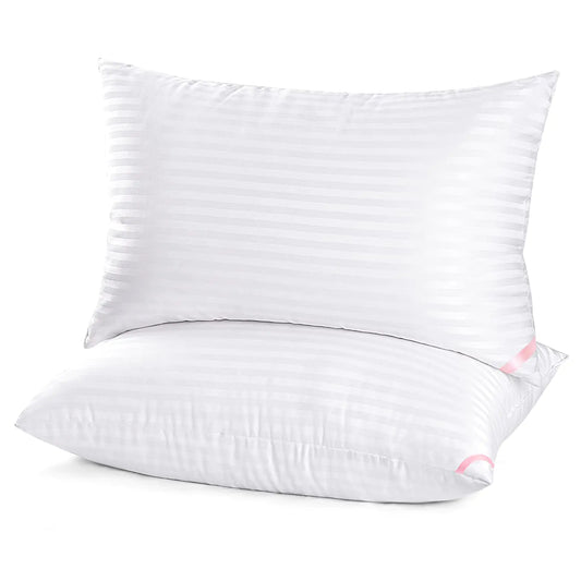 EIUE Hotel Collection Bed Pillows for Sleeping 2 Pack Queen Size，Pillows for Side and Back SleepersSuper Soft Down Alternative Microfiber Filled Pillows20 x 30 Inches