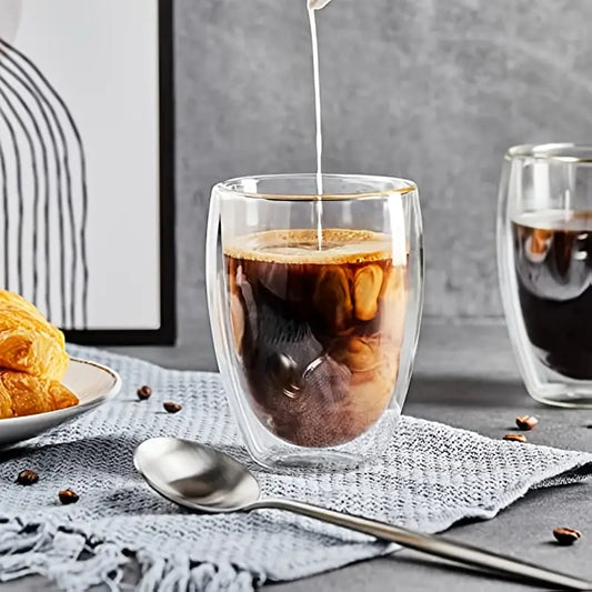 Double-Walled Glass Coffee Mugs