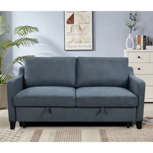 Dark Blue 3in-1 Convertible Queen Sofa Bed