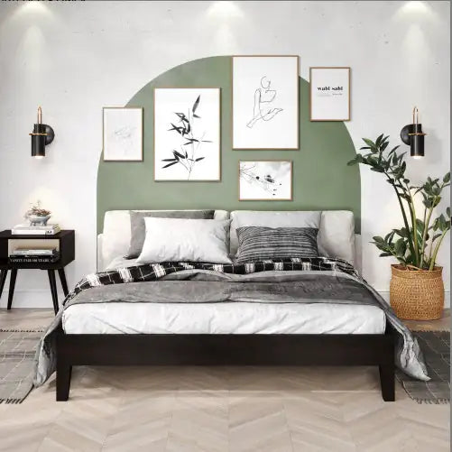 Black Queen Platform Bed