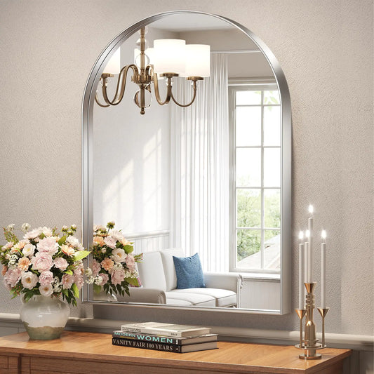 32 x 40 Inch Silver Arch Mirror