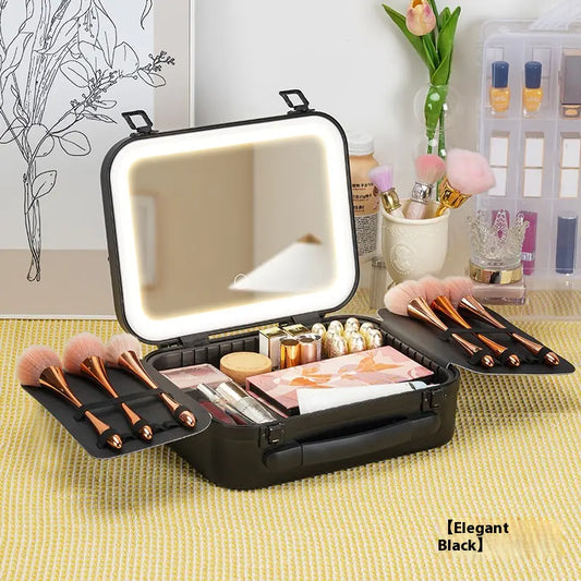 Lighted Mirror Large Cosmetics Storage Box