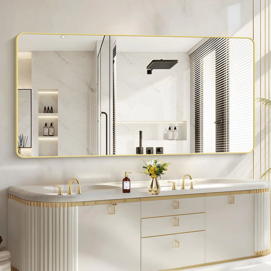 30"x60" Gold Bathroom Mirror Large Rectangle