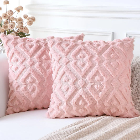 Pink Throw Pillow Cover Set of 2