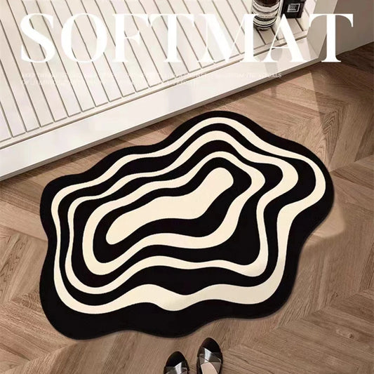 Black/White Bathroom Super Non-Slip Mat